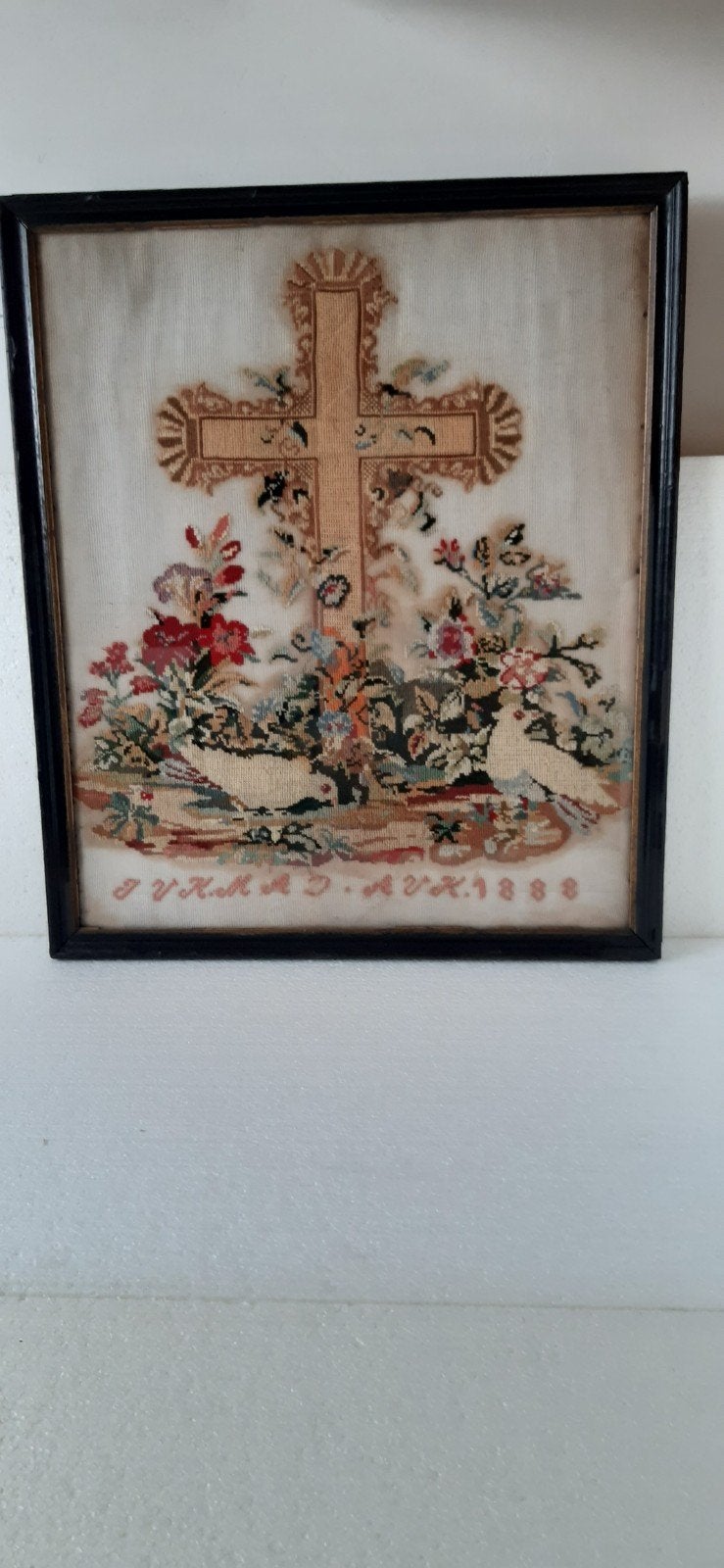 Borduurwerk schildery., Ophalen of Verzenden, Minder dan 50 cm, Schilderij