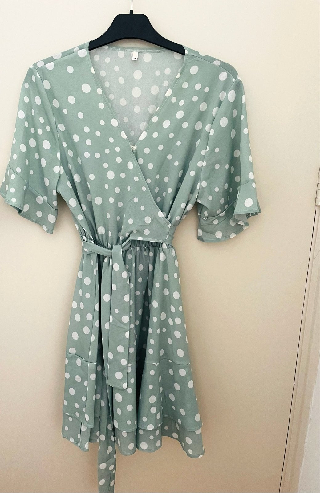 Zomerjurk met stippen - Maat M, Kleding | Dames, Maat 38/40 (M), Ophalen of Verzenden, Zo goed als nieuw, Boven de knie