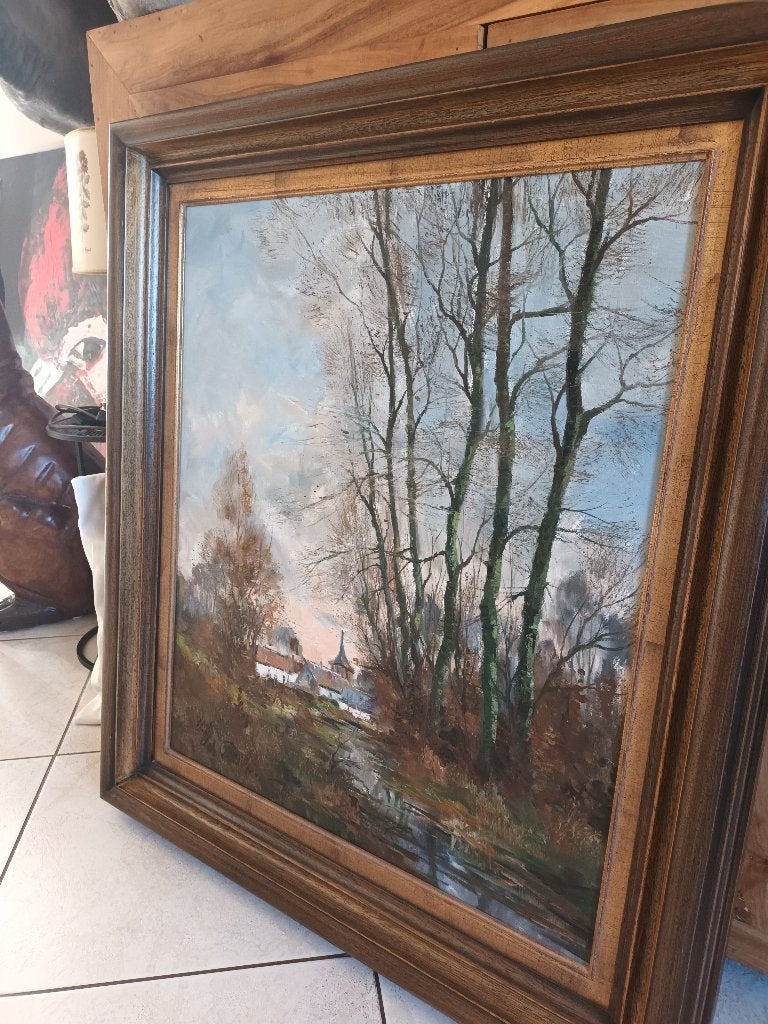 Schilderij jean jacques foulon , groot., Ophalen, Gesigneerd, Overige onderwerpen