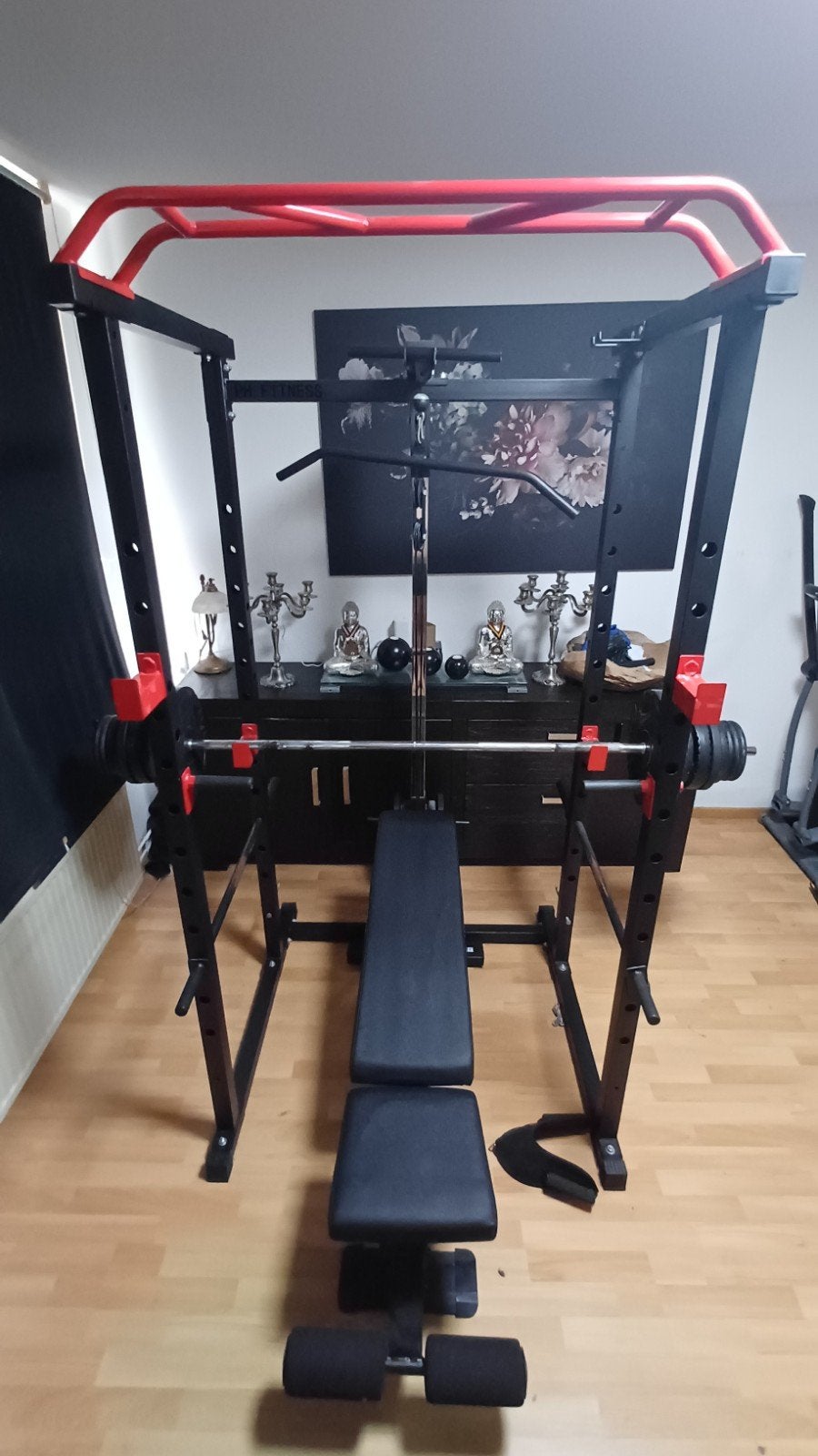 Krachtstation power rack / curlbank, Ophalen, Zo goed als nieuw, Overige typen