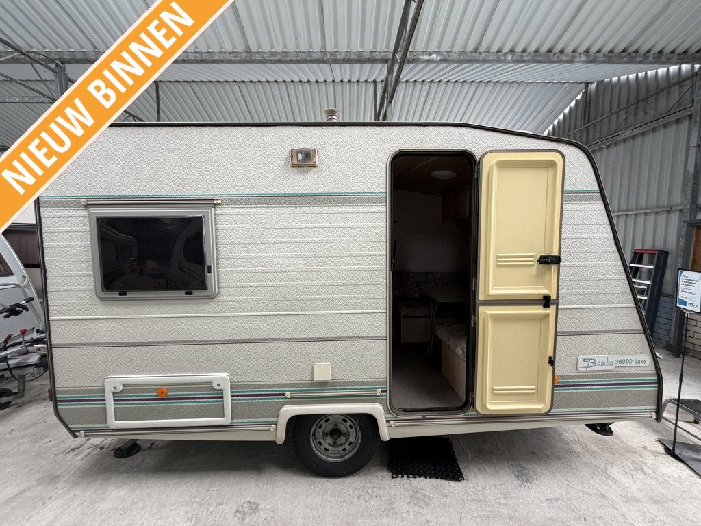 Caravelair Bamba 360 DD Luxe | Max. 900KG | voortent, Bedrijf, Treinzit, Vast bed, 500 - 750 kg