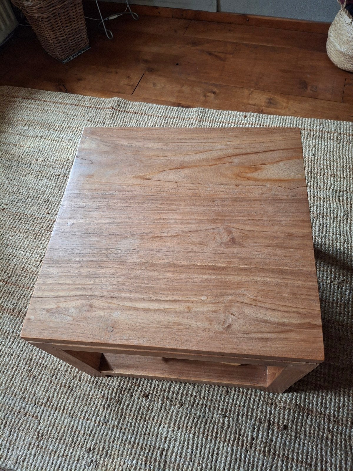 2x Salontafel/bijzettafel 60x60x50 cm, Gebruikt, 50 tot 100 cm, Vierkant, 5 – 50