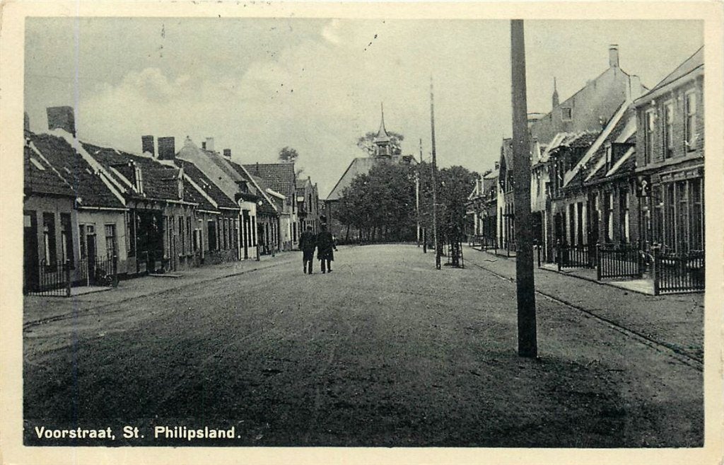 378-309-017 St Philipsland Voorstraat, Verzamelen, Ansichtkaarten | Nederland, Verzenden, Voor 1920, Zeeland