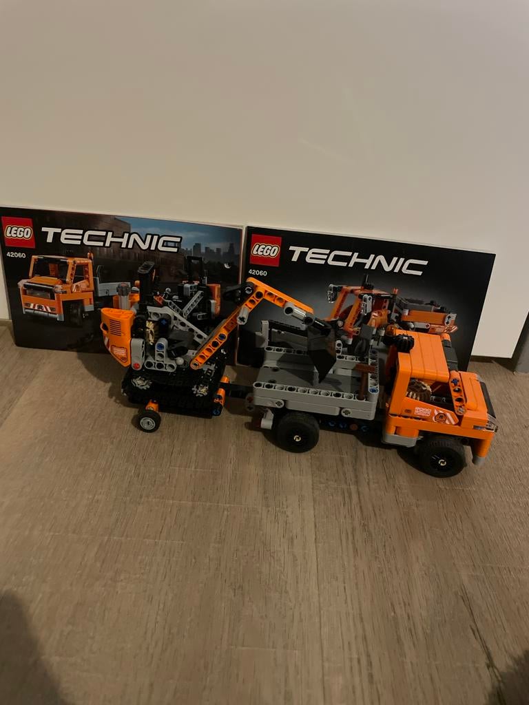 Lego Technic 42060 Wegwerkvoertuigen - Compleet, Kinderen en Baby's, Speelgoed | Duplo en Lego, Gebruikt, Lego, Ophalen of Verzenden