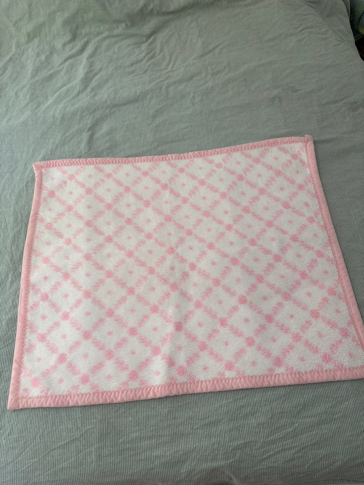 Roze met witte wollen deken, Kinderen en Baby's, Ophalen, Gebruikt, Roze, Deken