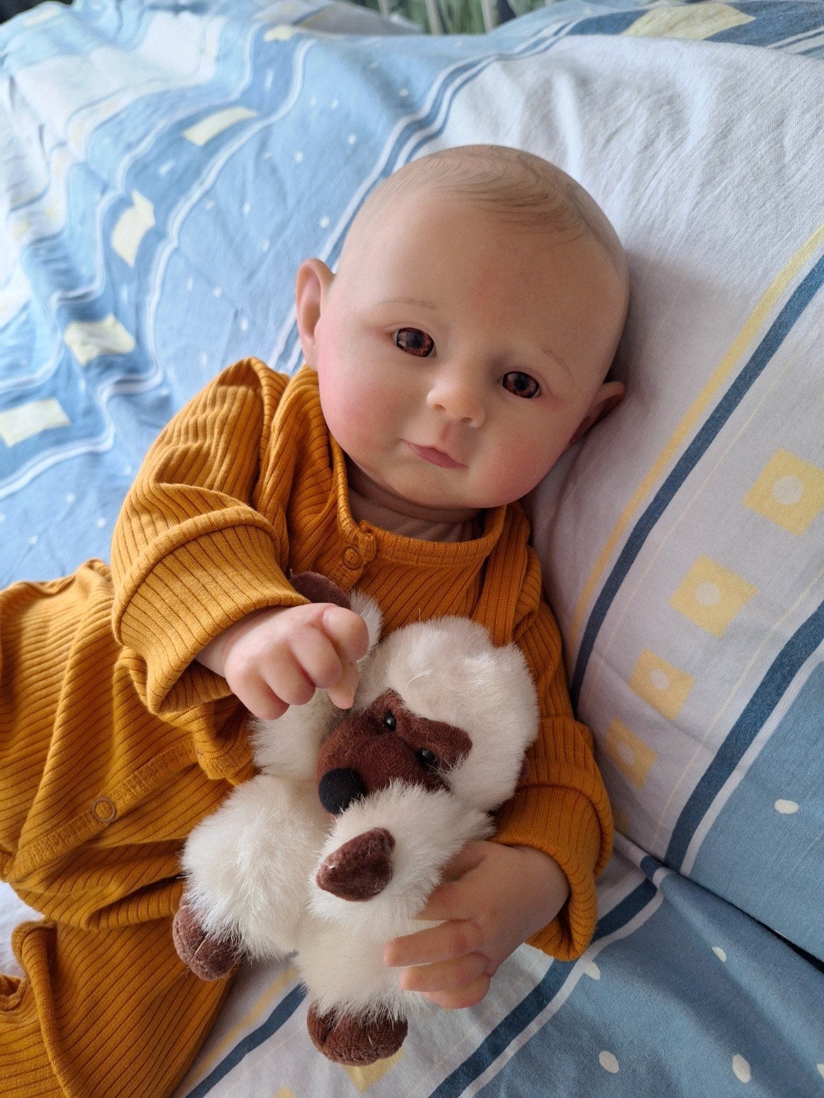 reborn baby echt een ventje, Verzamelen, Ophalen of Verzenden, Zo goed als nieuw, Babypop