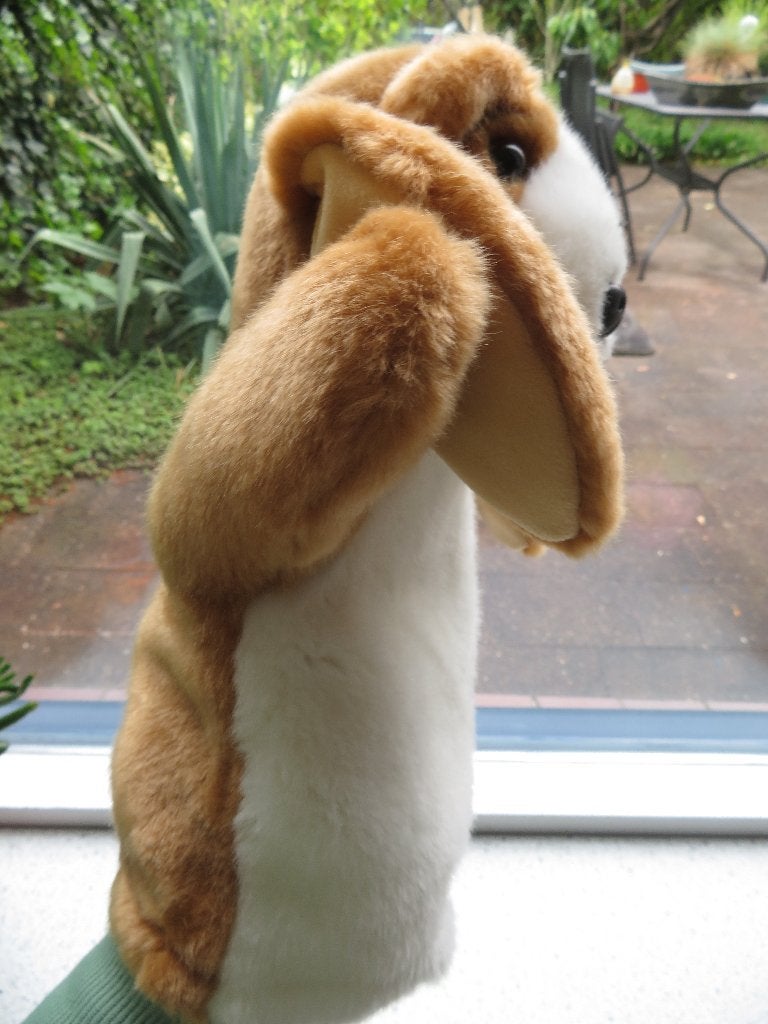 Handpop Hond Beagle Basset? merk Kuschelwuschel, Zo goed als nieuw, Middelgroot (20 tot 80 cm), Met label, Hond