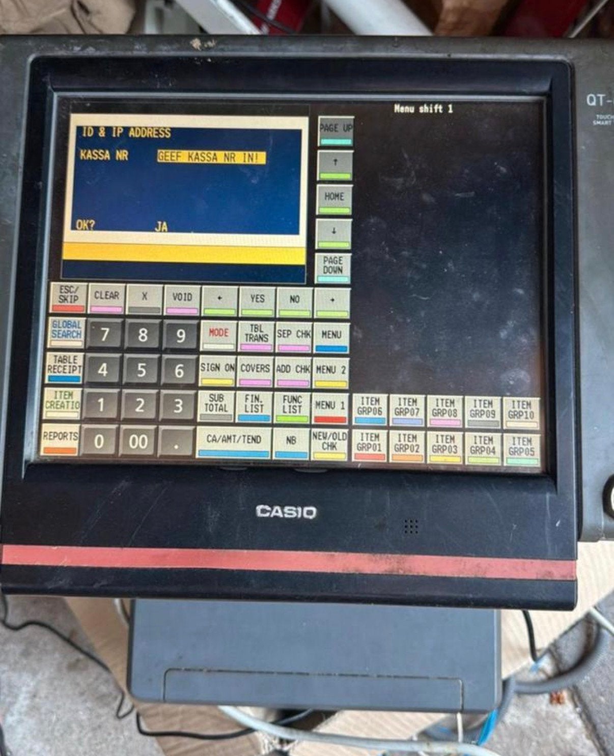 Casio qt6100 kassa system horeca qt-6100, Ophalen of Verzenden, Zo goed als nieuw, 60 Hz of minder, IPS
