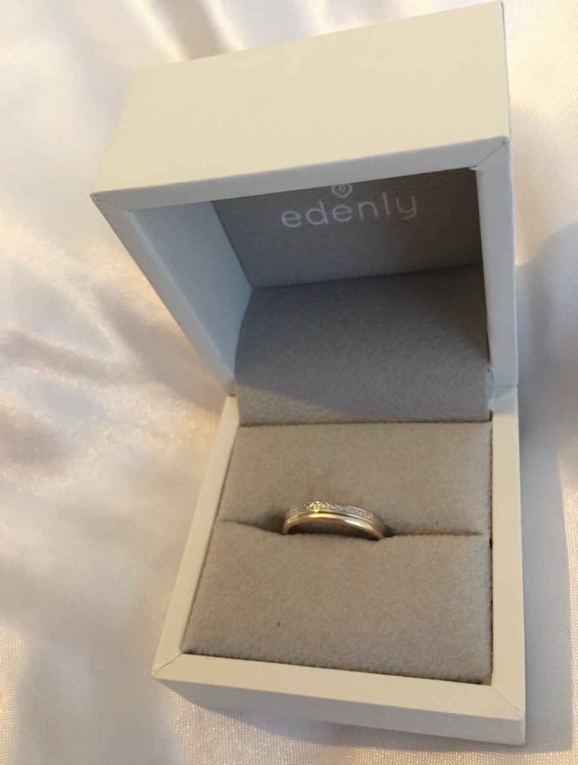 Edenly ring Goud en Witgoud 9 Karaat, Sieraden, Tassen en Uiterlijk, Ringen, Ophalen, Gebruikt, Kleiner dan 17, Dame