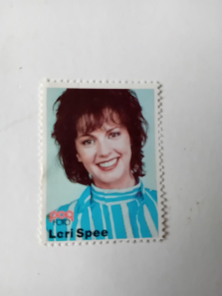 Lori Spee sluitzegel Pop foto 4x3cm, Ophalen of Verzenden, Zo goed als nieuw, Foto of Kaart