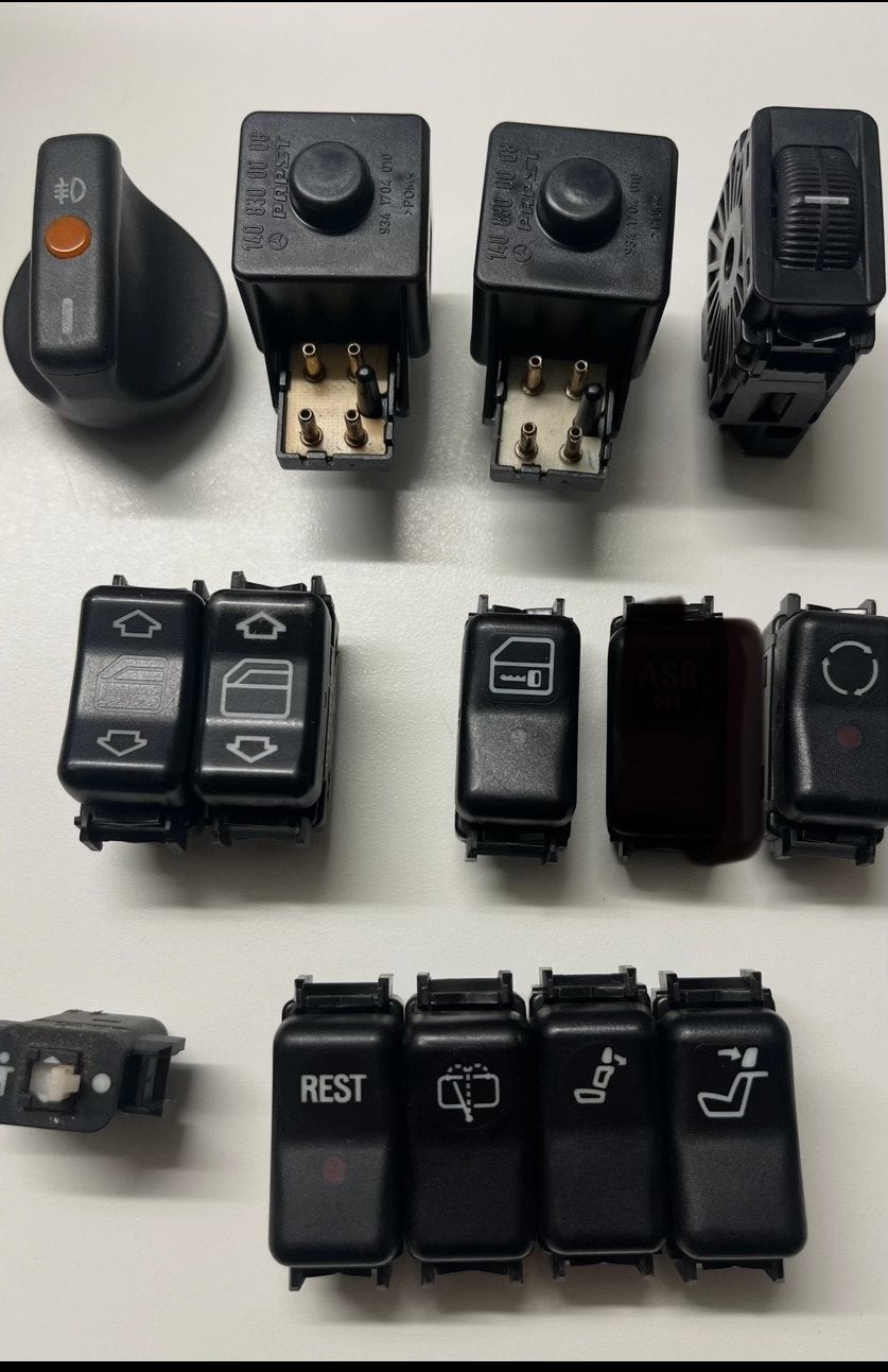 Diverse mercedes schakelaars w202-w124-w140, Auto-onderdelen, Dashboard en Schakelaars, Ophalen of Verzenden, Gebruikt, Mercedes-Benz