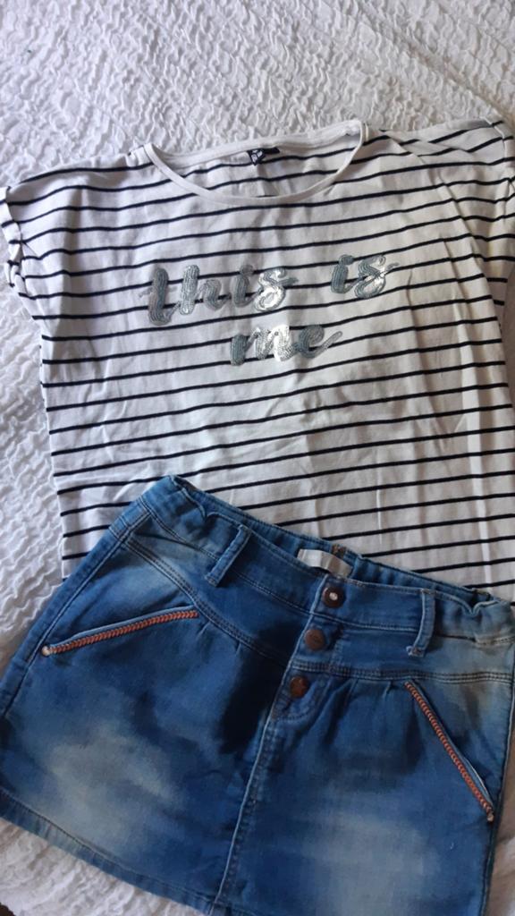 Hip rokje en t shirt maat 146/152, Ophalen of Verzenden, Nieuw, Meisje