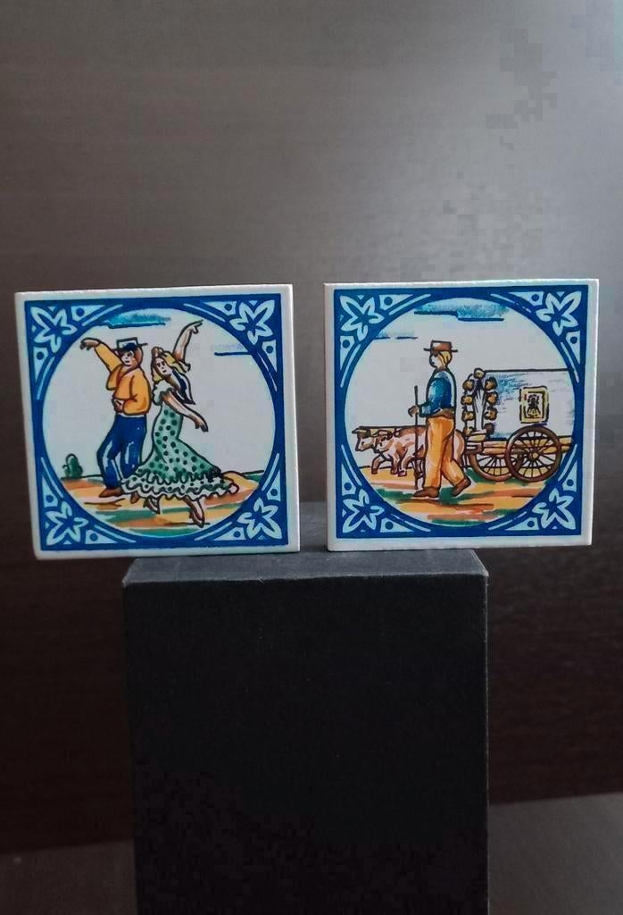 Oud spaanse tegeltjes  - set van twee, Ophalen of Verzenden