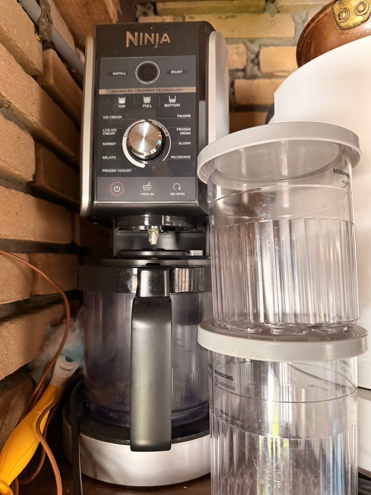 Ninja Creami IJsmachine deluxe  - Maak zelf ijs, sorbet etc, 1 tot 2 liter, Ophalen of Verzenden, Zo goed als nieuw, 3 snelheden of meer