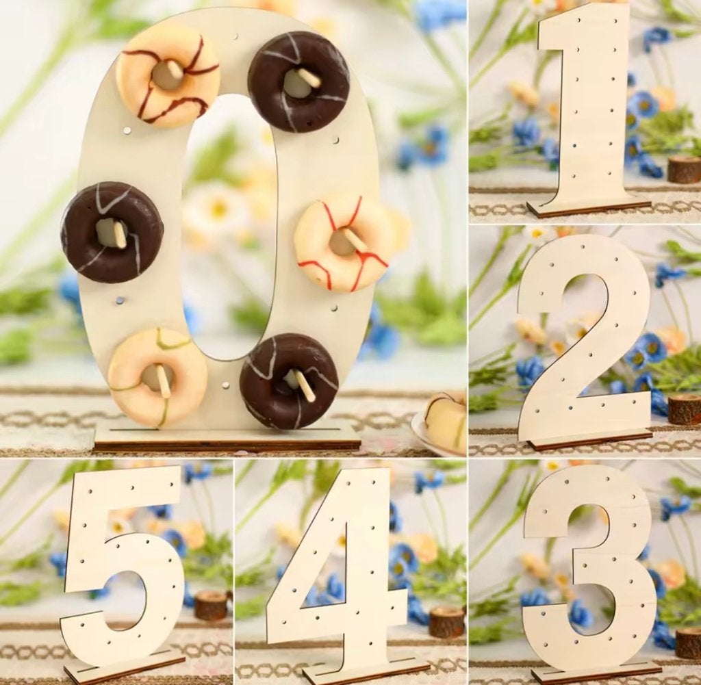 Houten staande cijfers 1 & 5!Voor Donut, snoep, koek, Hobby en Vrije tijd, Verzenden, Nieuw, Versiering, Verjaardag