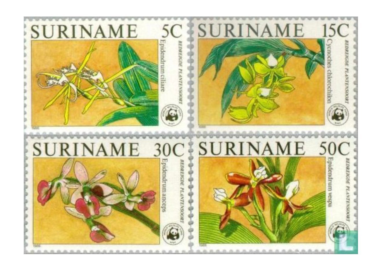 Suriname Zonnebloem nr 490/493  postfris, Verzenden, Postfris
