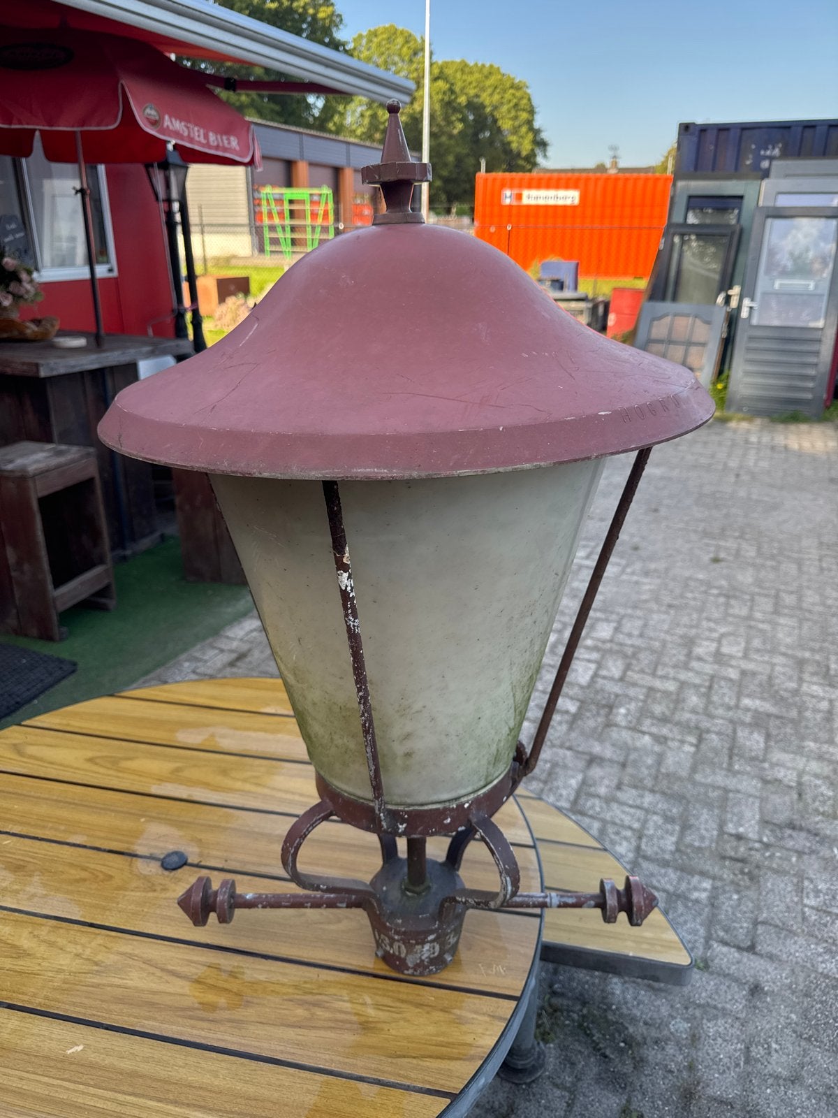 Oude grote Amsterdamse straatlamp, Antiek en Kunst, Ophalen