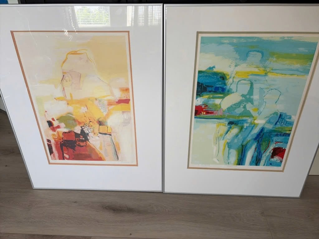 Set Marijke Boomsma - Prachtig ingelijst tweeluik, Antiek en Kunst, Ophalen