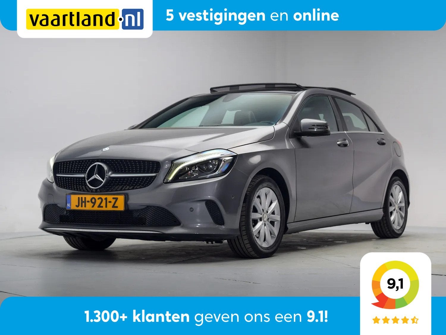 Mercedes-Benz A-Klasse 160 Ambition [ Panorama LED Navi Spor, Auto's, Voorwielaandrijving, Gebruikt, 4 cilinders, Lichtsensor