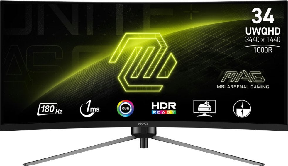 MSI Optix MAG342CQRV Ultrawide Gaming Monitor 3440x1440 34'', Curved, MSI, VA, Zo goed als nieuw