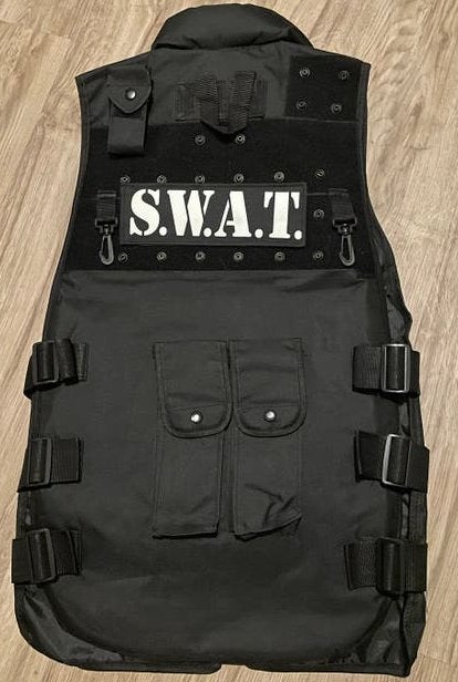 SWAT Team Verkleedvest Bodywarmer - One Size (S, M) Heren, Carnaval, Maat 48/50 (M), Ophalen of Verzenden, Kleding
