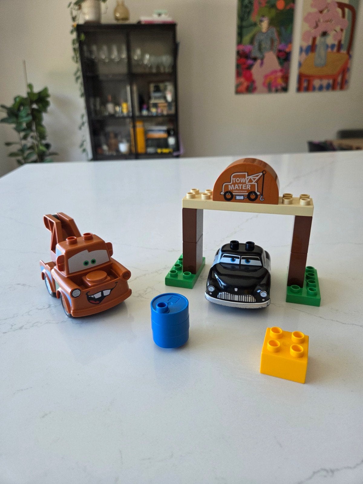 LEGO Duplo 5814 Cars Takel en Sheriff set, Ophalen of Verzenden, Gebruikt, Overige merken
