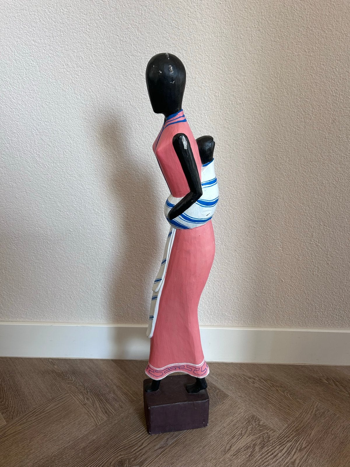 Decoratief beeld van vrouw met kind, Afrikaanse stijl, Ophalen, Kunststof, 20 - 50 cm, Beeld