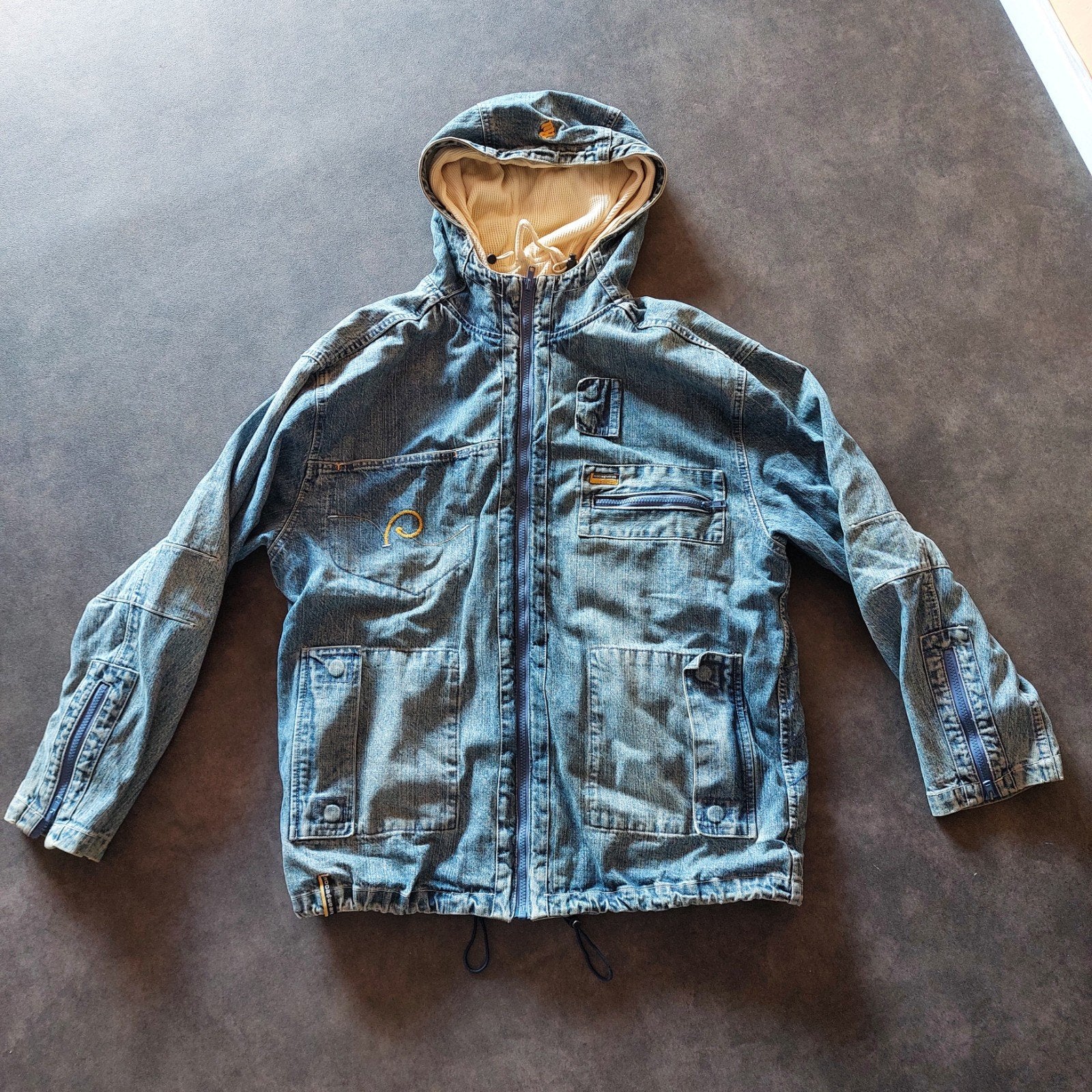 Roca Wear spijkerjas met capuchon, Kleding | Heren, Ophalen, Roca Wear, Gedragen, Maat 48/50 (M)