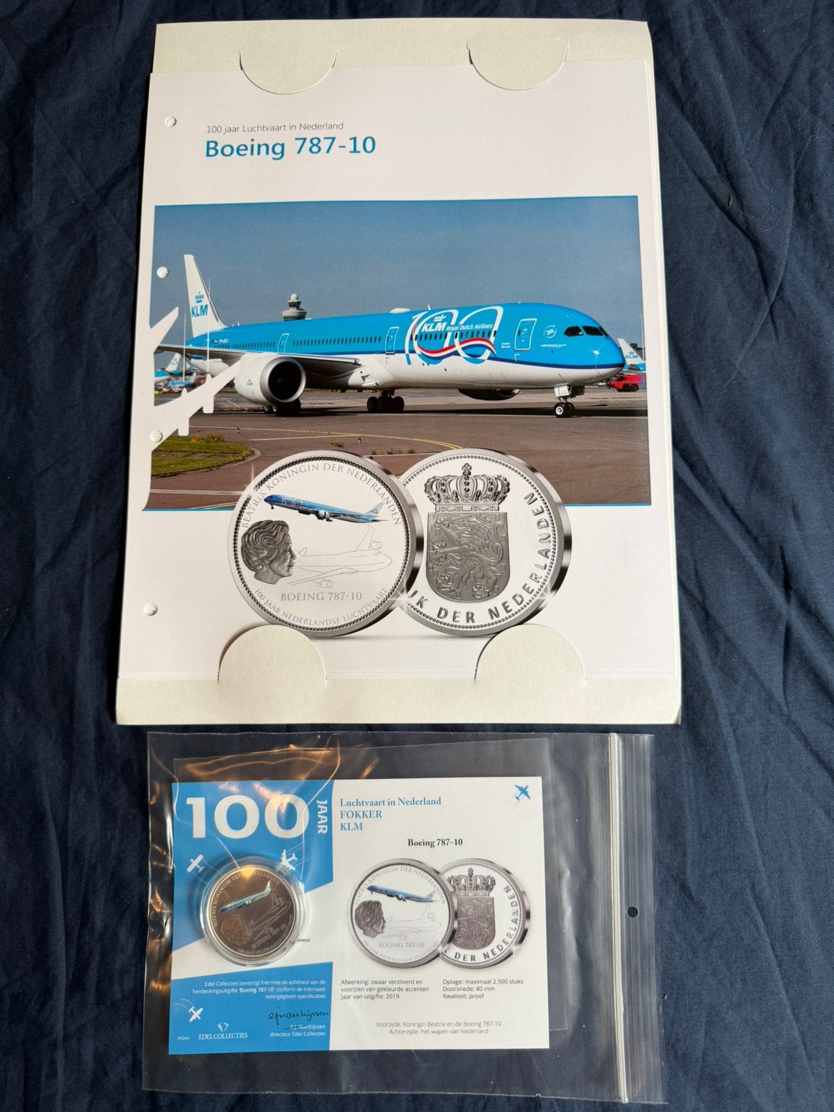 100 jaar luchtvaart munt 10 Boeing 787-10, Ophalen of Verzenden, Nieuw