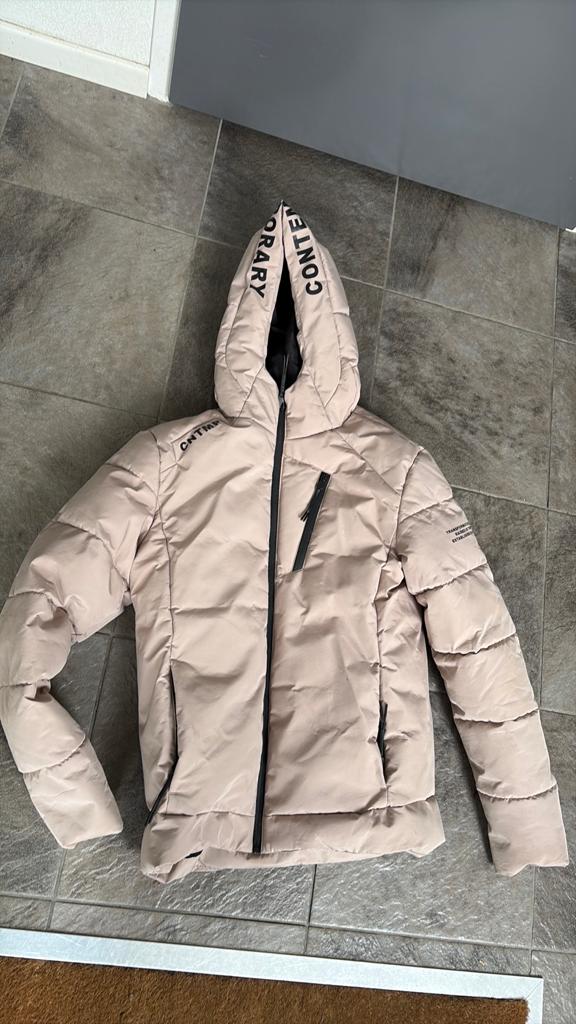 Jas, Ophalen, Zo goed als nieuw, Maat 46 (S) of kleiner, Beige
