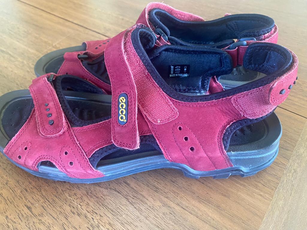 ECCO Sandalen Rood/Zwart Maat 42, Kleding | Dames, Schoenen, Zo goed als nieuw, Rood, Sandalen of Muiltjes, Ophalen of Verzenden