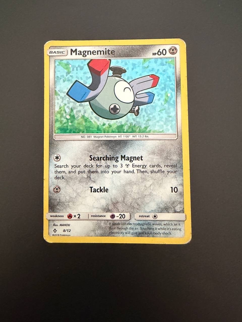 Magnemite 8/12 - McDonalds 2018 Pokémon kaart, Ophalen of Verzenden, Gebruikt, Losse kaart
