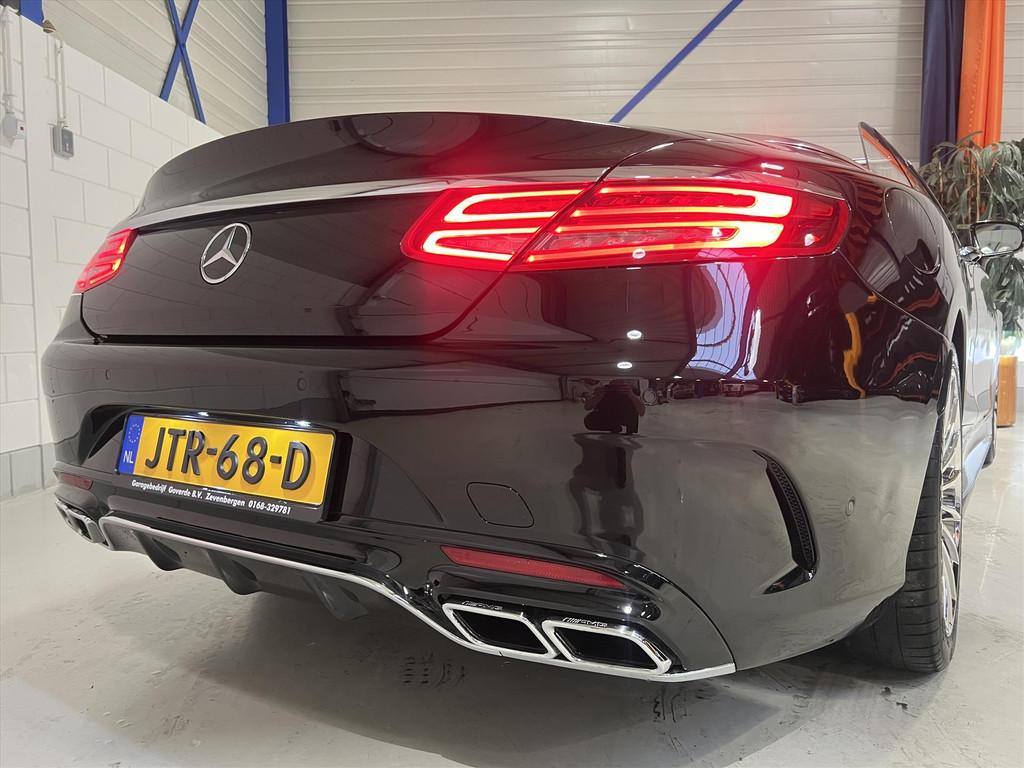 MERCEDES S-Klasse S500 V8T 455pk 9G Bomvol! AMG, Softclose,, Gebruikt, Cabriolet, 4 stoelen, Zwart