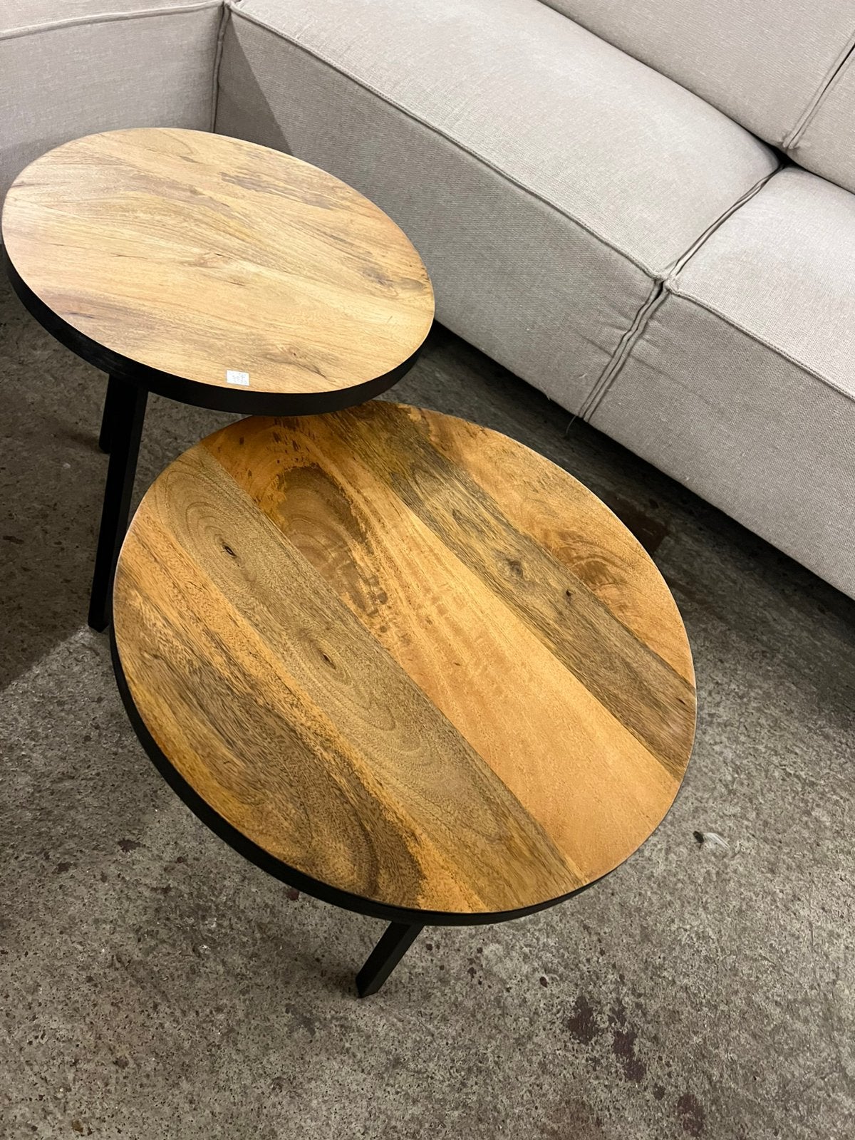 Bijzettafel set van 2, Ophalen, ., Rond, 50 tot 100 cm