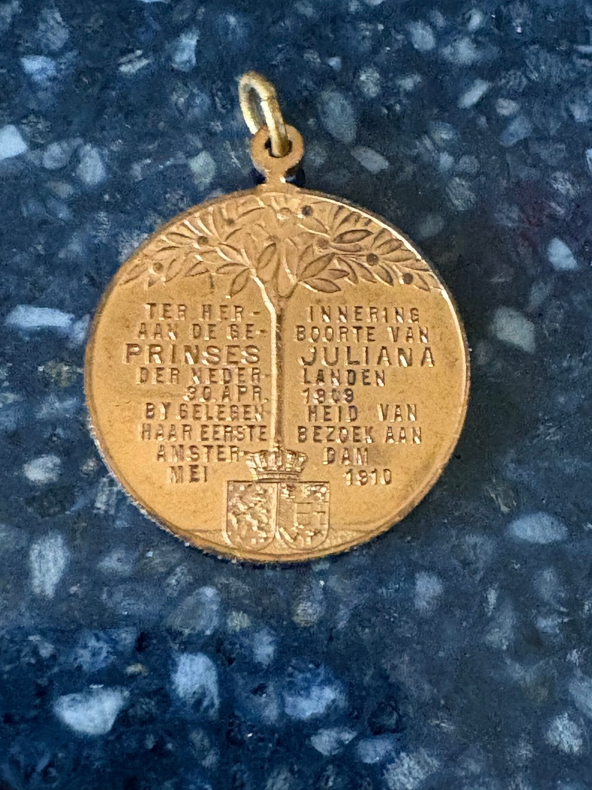 Herinneringsmedaille Geboorte Prinses Juliana 1909, Ophalen of Verzenden, Brons, Nederland
