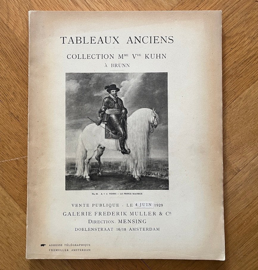 Veilingcatalogus antieke schilderijen uit 1929., Ophalen of Verzenden, Zo goed als nieuw, Overige onderwerpen