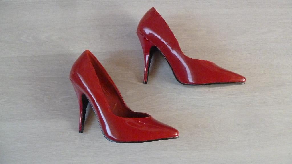 Rode Lak Pumps, Kleding | Dames, Pumps, Ophalen of Verzenden, Pleaser USA, Gedragen