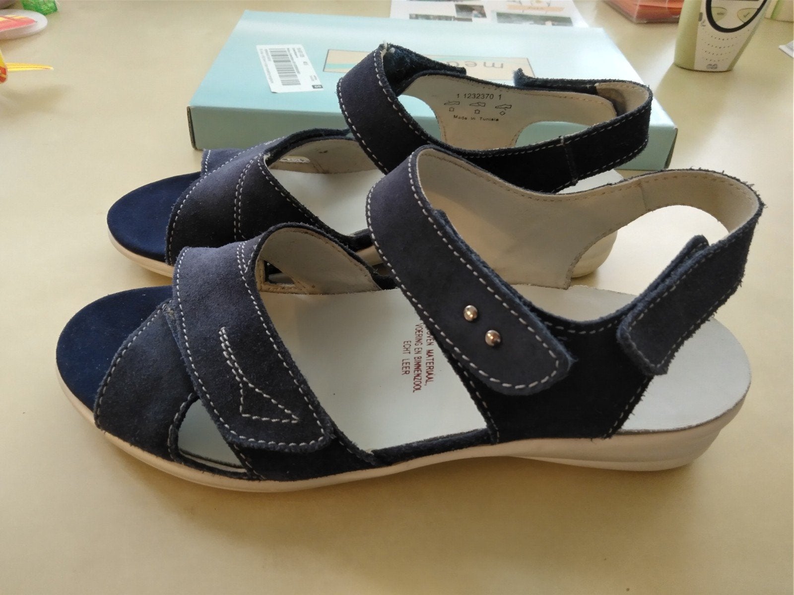 Sandalen met uitneembaar voetbed, merk Medicus, Medicus, Blauw, Zo goed als nieuw, Sandalen of Muiltjes