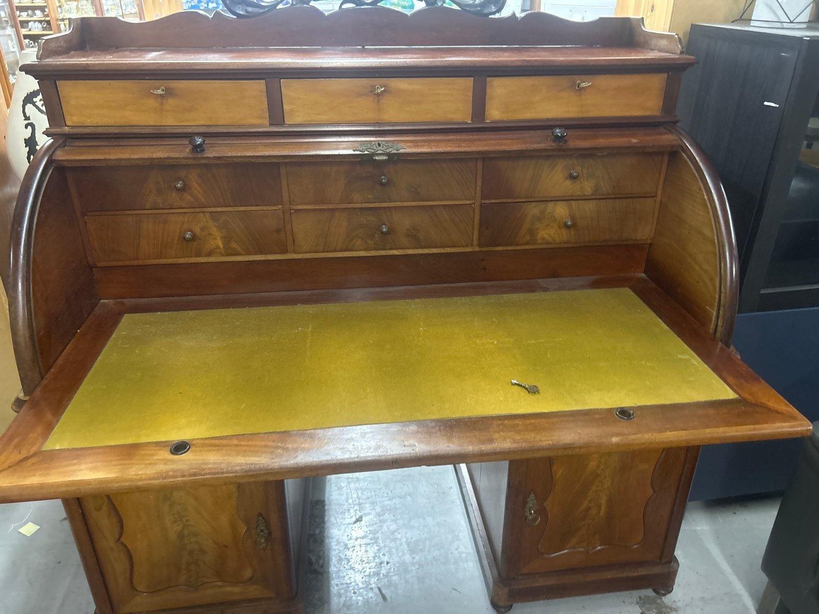Antieke Louis Philippe Rolluiksecretaire - 150x76x155 cm, Ophalen, Gebruikt, Nb, Nb