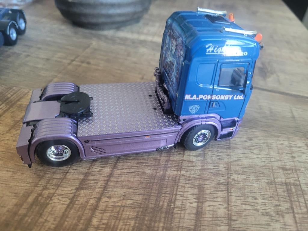 Scania  m.a.ponsonbie, Hobby en Vrije tijd, Modelauto's | 1:50, T, T, Zo goed als nieuw, Tekno