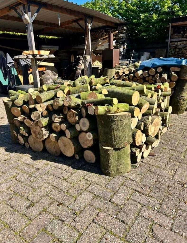Haardhout Beuken en Eiken, Tuin en Terras, Haardhout, 3 tot 6 m³, Ophalen of Verzenden, Beukenhout, Blokken