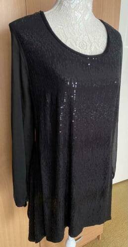 Marks &Spencer zwarte tuniek maat 46/48 [v], Kleding | Dames, Ophalen of Verzenden, Zo goed als nieuw, Zwart, Blouse of Tuniek