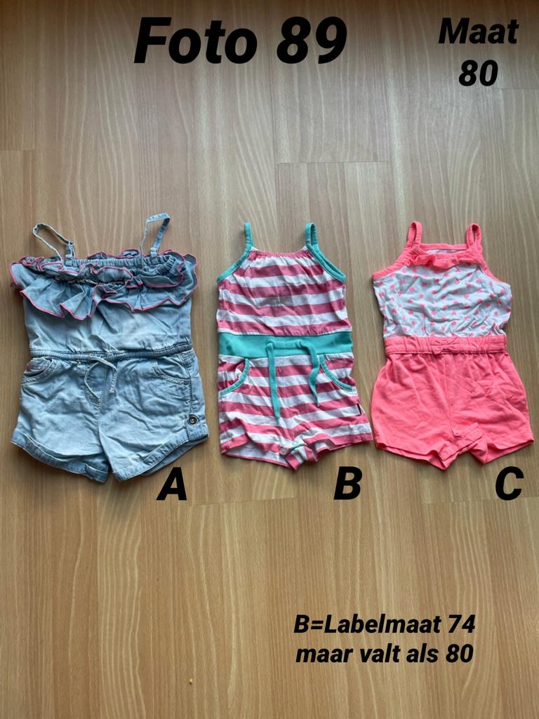 Pakje meisje maat 80 *foto 89*, Kinderen en Baby's, Ophalen of Verzenden, Zo goed als nieuw, Meisje, Jurkje of Rokje