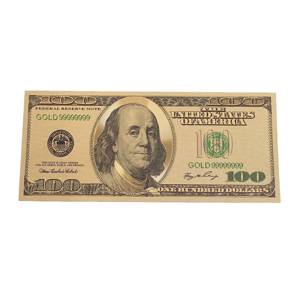 Gouden 100 Dollar Bankbiljet - Decoratief Verzamelobject, Verzenden, Buitenland, Bankbiljetten