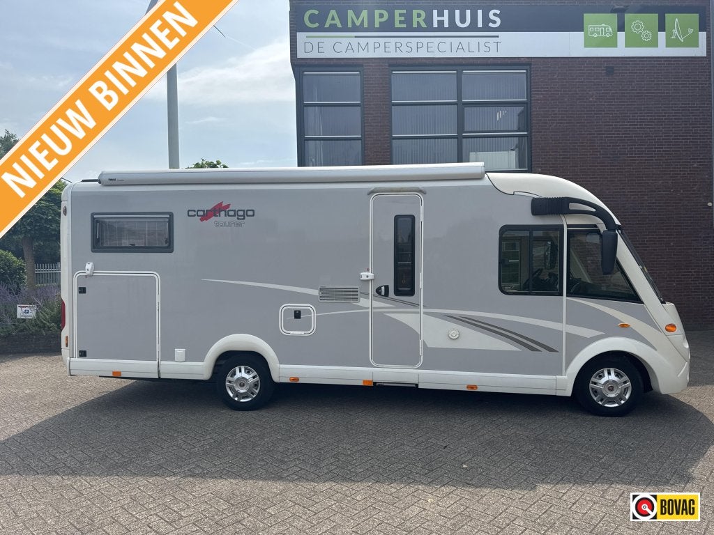 Carthago Tourer 148, Enkele bedden 2x airco ZENEC Bearlock, Ringverwarming, Fiat, Tot en met 2, Luifel