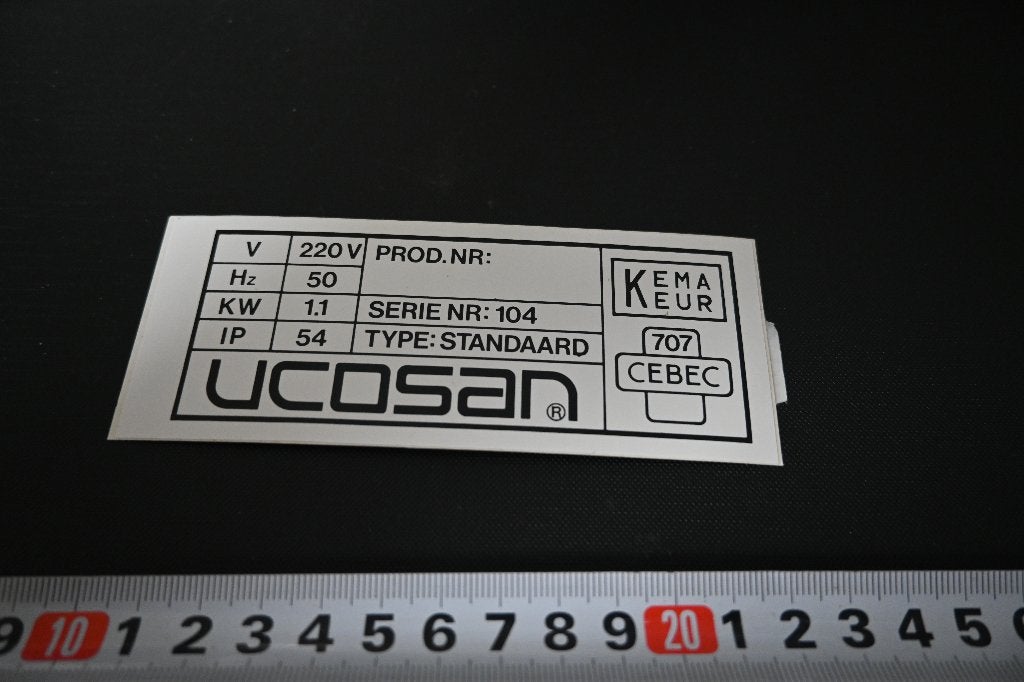 sticker UCOSAN serie nr: 104  KEMA KEUR, Ophalen of Verzenden, Zo goed als nieuw