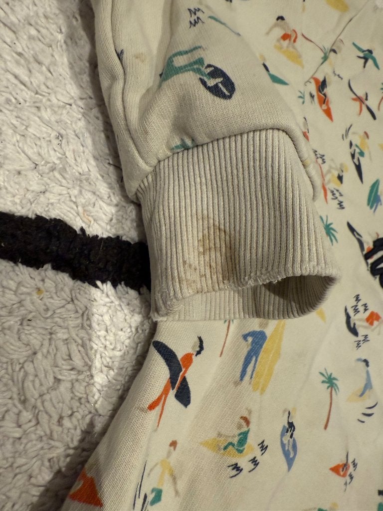 Foto 6 van Gebruikt wit print Tape a L'oeil sweater trui 104 (4y) Holid