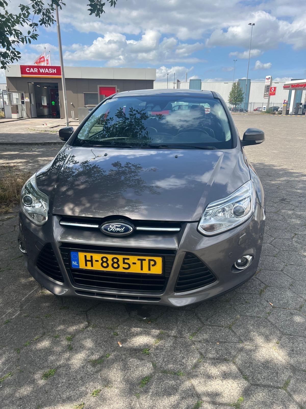 Ford Focus 1.6 Ecoboost 110KW 4-D 2012 titanium, Auto's, 1596 cc, Zwart, 4 cilinders, Leder en Stof