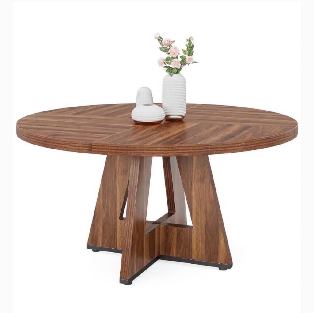 Ronde eettafel NIEUW in doos, Huis en Inrichting, Tafels | Eettafels, Ophalen, Rond, Nieuw, Overige houtsoorten