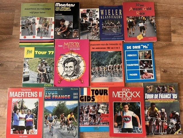 14 bijzondere wielrenboeken voor slechts € 25,00, Verzenden, Zo goed als nieuw, Lopen en Fietsen